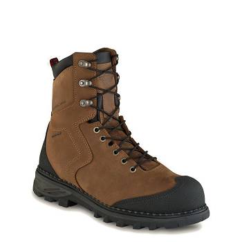 Red Wing Férfi Burnside 8-inch Safety Toe Vízálló Bakancs Teve